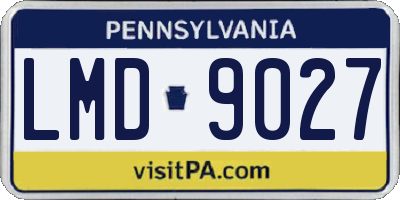 PA license plate LMD9027