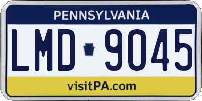 PA license plate LMD9045