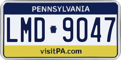 PA license plate LMD9047