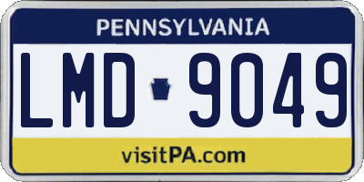 PA license plate LMD9049