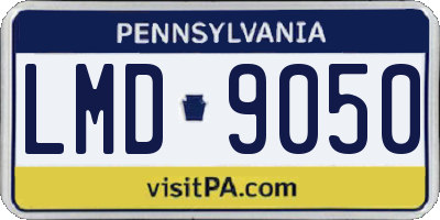 PA license plate LMD9050