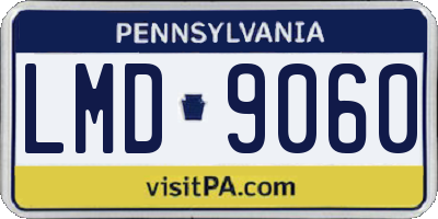 PA license plate LMD9060