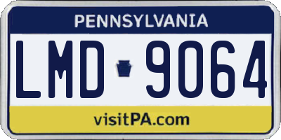 PA license plate LMD9064