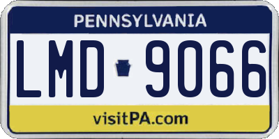 PA license plate LMD9066