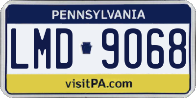 PA license plate LMD9068