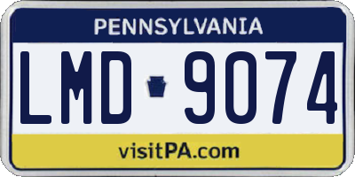 PA license plate LMD9074