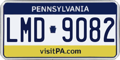PA license plate LMD9082