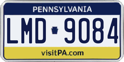 PA license plate LMD9084