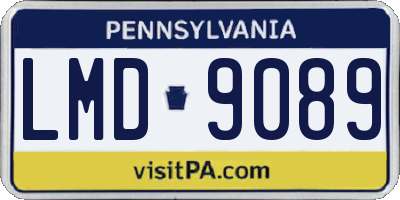 PA license plate LMD9089