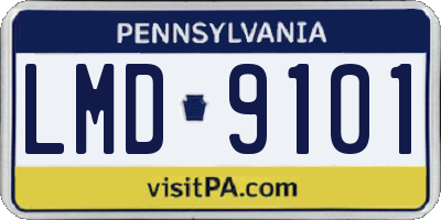 PA license plate LMD9101