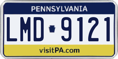 PA license plate LMD9121