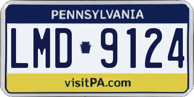 PA license plate LMD9124