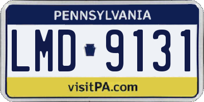 PA license plate LMD9131