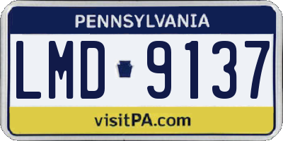 PA license plate LMD9137