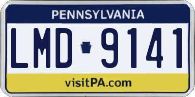 PA license plate LMD9141