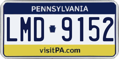 PA license plate LMD9152