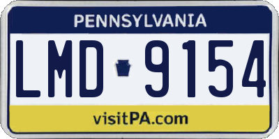 PA license plate LMD9154