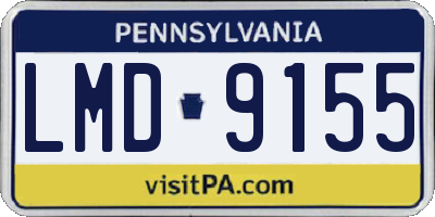 PA license plate LMD9155