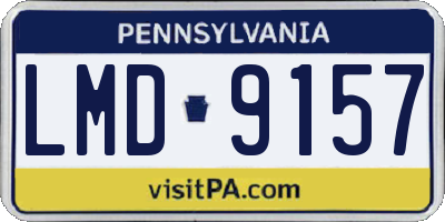 PA license plate LMD9157