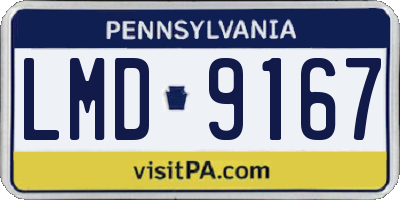 PA license plate LMD9167