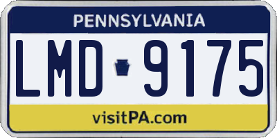 PA license plate LMD9175