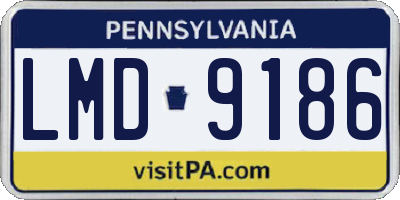 PA license plate LMD9186