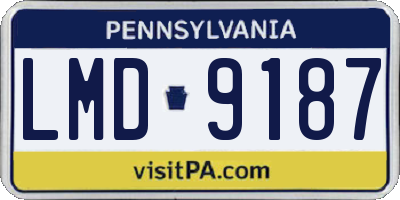 PA license plate LMD9187