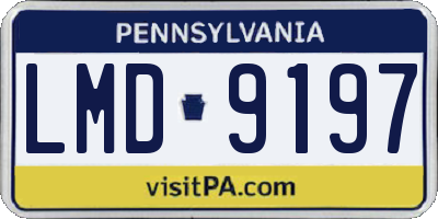 PA license plate LMD9197