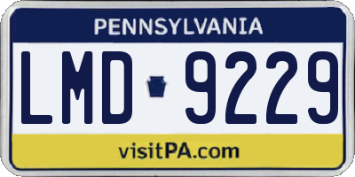 PA license plate LMD9229