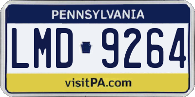 PA license plate LMD9264