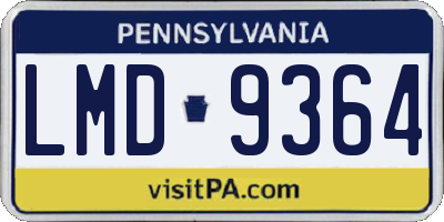 PA license plate LMD9364
