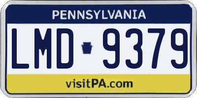 PA license plate LMD9379