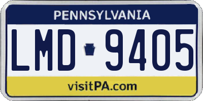 PA license plate LMD9405