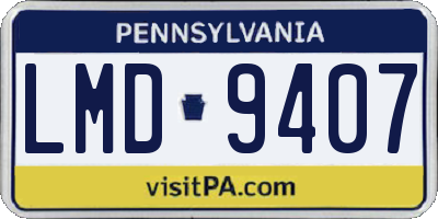PA license plate LMD9407