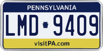 PA license plate LMD9409