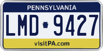 PA license plate LMD9427