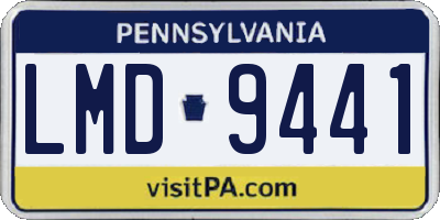 PA license plate LMD9441