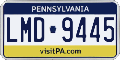 PA license plate LMD9445