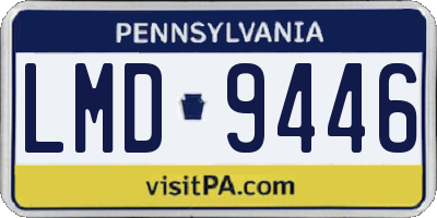 PA license plate LMD9446