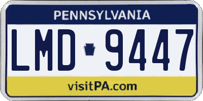 PA license plate LMD9447