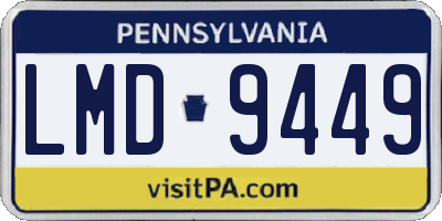 PA license plate LMD9449