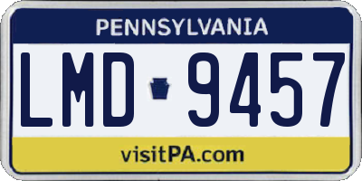 PA license plate LMD9457