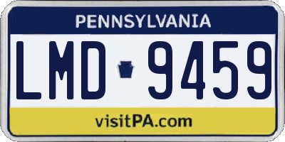 PA license plate LMD9459
