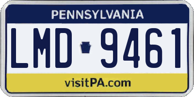 PA license plate LMD9461