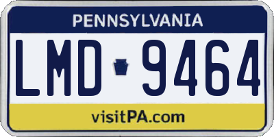 PA license plate LMD9464