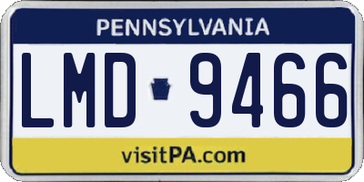 PA license plate LMD9466
