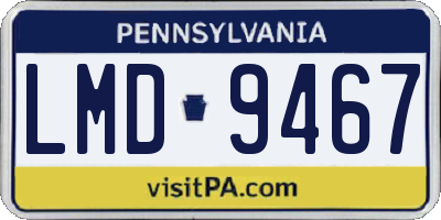 PA license plate LMD9467