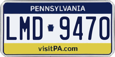 PA license plate LMD9470