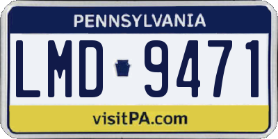PA license plate LMD9471