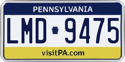 PA license plate LMD9475